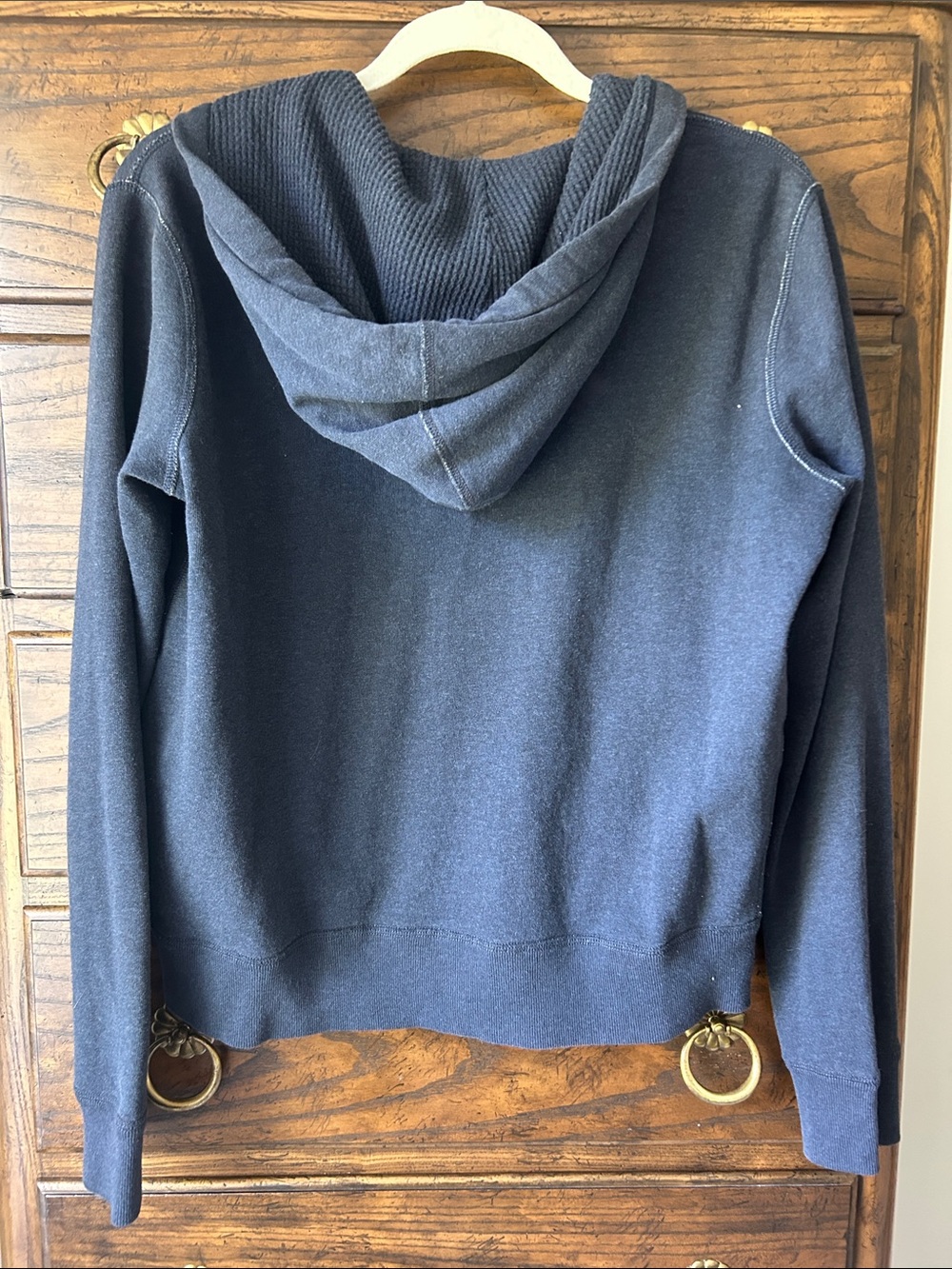 Polo Ralph Lauren Navy Zip-Up Hoodie with Lime Pony, Size L - Picture 4 of 4